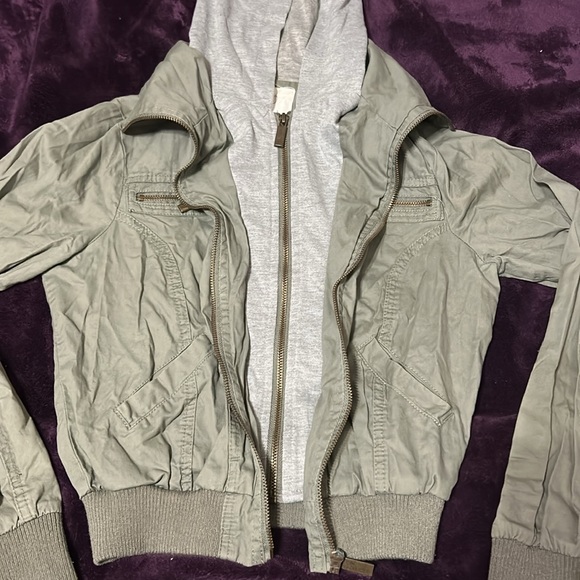 Full Tilt Army Green Aviator Jacket - Picture 3 of 16